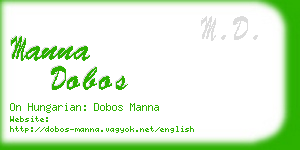 manna dobos business card